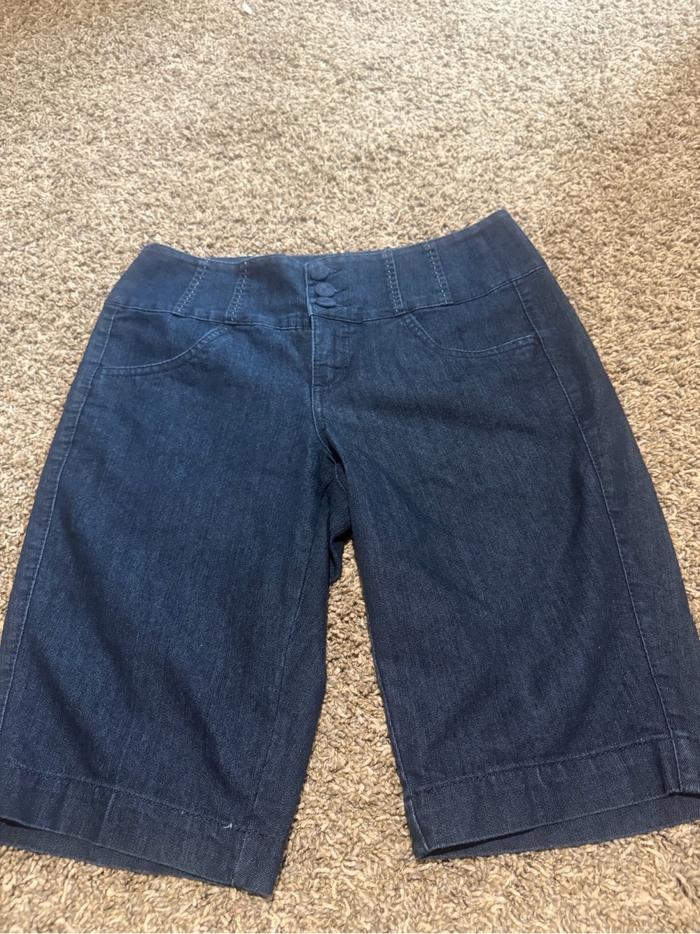 Canyon River Blues Dark Blue Denim Bermuda Shorts